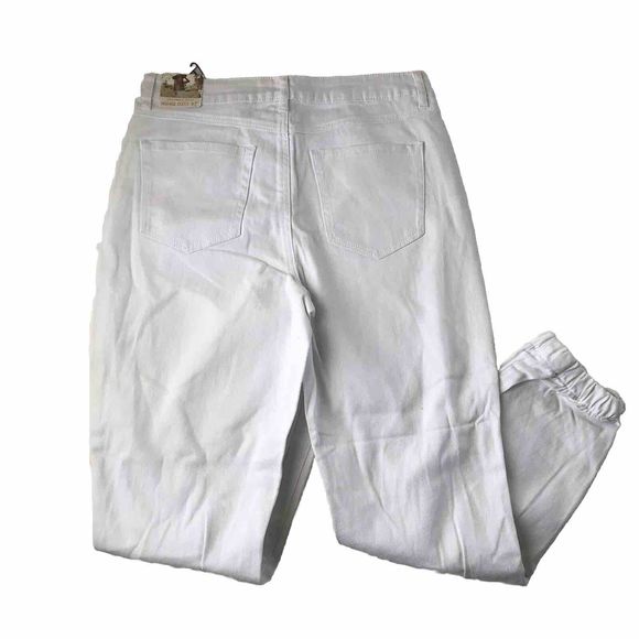 Sincerely Jules White Denim Distressed Stretch Jogger Pants Jeans NWT Size 9/29 - Picture 2 of 15